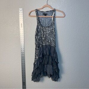Rachel & Chloe summer sleeveless Silver Layered Dress